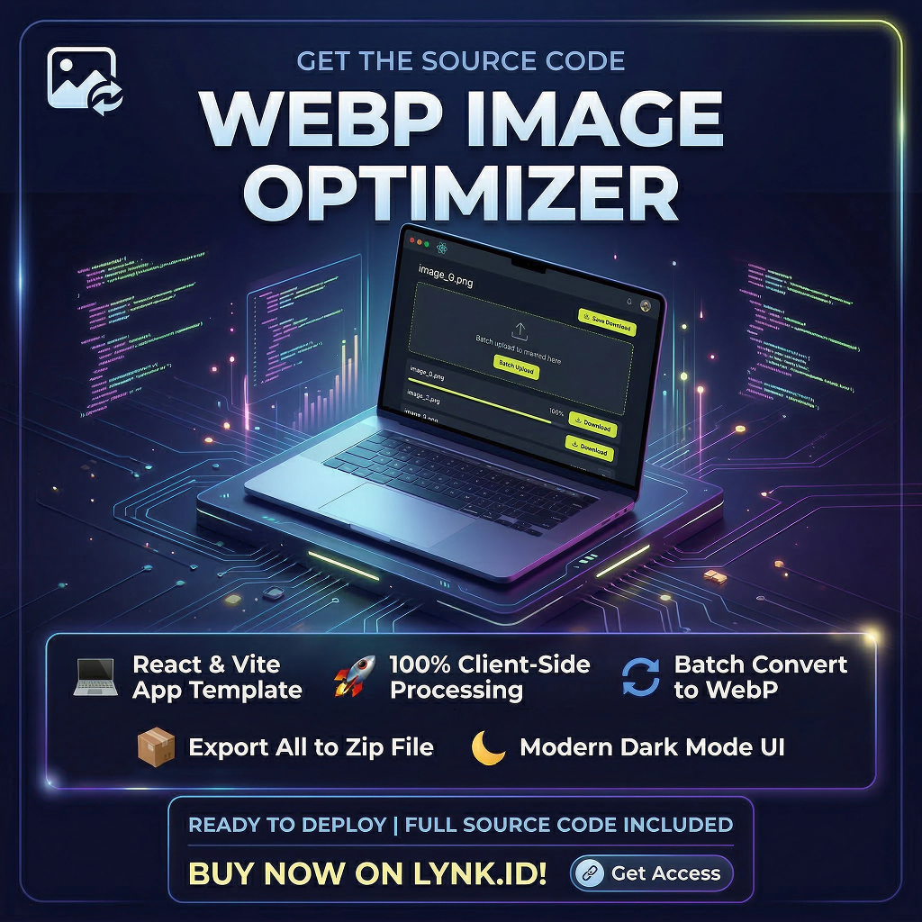 WebP Image Optimizer - React & Vite Source Code